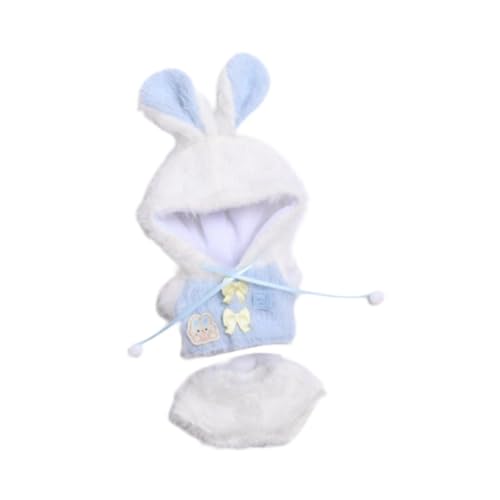 harayaa Puppenkleidung Set für Geburtstagsgeschenke, Anziehkostüm mit Cartoon Ohren für Puppen, Blau von harayaa