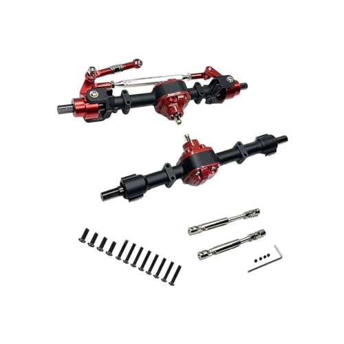 harayaa RC Achsen für Vorder Und Hinterachse mit Antriebswelle, Teil für LC79 MN82 1/12 RC Autozubehör, Schwarz von harayaa
