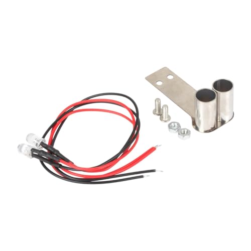 harayaa RC -Auto -Auspuffrohr -Abgabedrohr -LED 1:10 Skala DIY -Zubehör für Modell, Double Hole A von harayaa