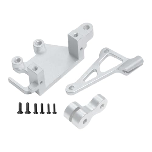 harayaa RC Motorcycle Lenkung Servohalterung Arm RC Bike Austausch professioneller Lenksservo-Berg für 1/4 -, Silber von harayaa