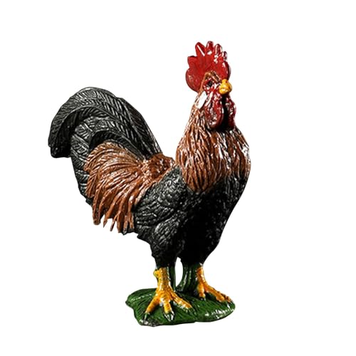 harayaa Realistische Hühnerfigur, Nutztierfiguren, Bildung, Requisiten, Fantasie, Ornament, Diorama-Modell für Schreibtisch, Couchtisch, Hahn von harayaa