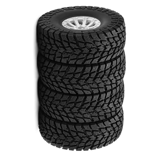 harayaa Reifen 4 Stück Einfache Installation Upgrade Professionelles DIY-Zubehör 5mm Sechskant für 1/12, Weiße Radnabe von harayaa