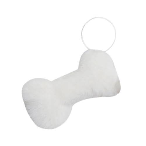harayaa Simulieren Knochenform Plüschspielzeug Weiche Plüschpuppe Knochenform Plüschkissen Gefülltes Puppenanhänger für Kinderfamiliengeschenke, Weiß 13 cm von harayaa