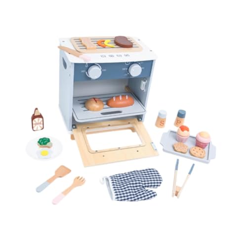 harayaa Spielküchenzubehör, Küchenspielzeug Aus Holz, Set mit Vorgetäuschten Lebensmitteln, Kinderofen Aus Holz für Kinder harayaa Spielküchenzubehör, Küchenspielzeug Aus Holz, Set mit Vorgetäuschten Lebensmitteln, Kinderofen Aus Holz für Kinder von harayaa
