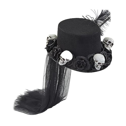 harayaa Steampunk Zylinder Fedoras Zubehör Cosplay Mode Vintage Stil Foto Requisiten Piraten Punk Dress up Halloween Damen Herren Kopfbedeckung Kopfschmuck von harayaa