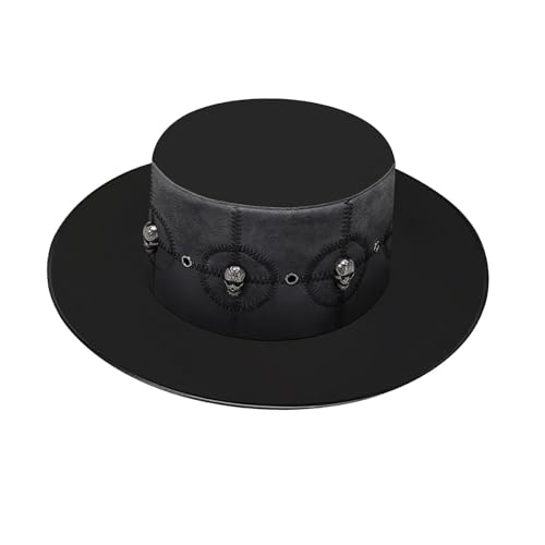 harayaa Steampunk Zylinder Kopfbedeckung Jazz Hut Pest Arzt Hut für Punk Cosplay Mottoparty von harayaa
