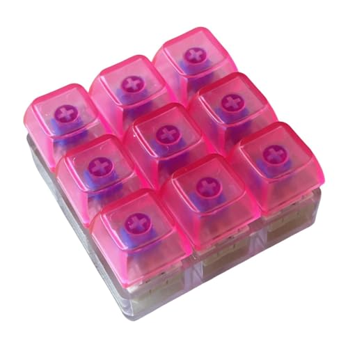 harayaa Stressabbau Spielzeug, Anti Stress Schlüsselanhänger, Neuartiges, Leichtes, Mechanisches, Tragbares Spielzeug für Kinder, Erwachsene, Reisen, Rosa, 9 Tastaturen von harayaa
