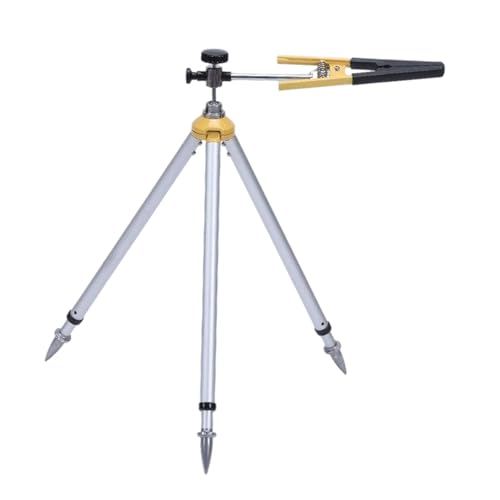 harayaa Totalstation Centeringrod Stativ Stabilisator Ständer Unterstützung Unterstützung Halterung, Goldener Schwarzer Clip, 62 bis 88 cm von harayaa