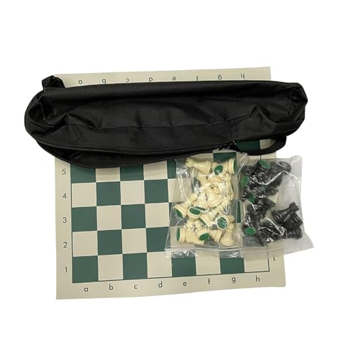 harayaa Tragbares Schachspiel, aufrollbares Schachbrettspielset, Deluxe-Schachspielkombination für unterwegs, S von harayaa