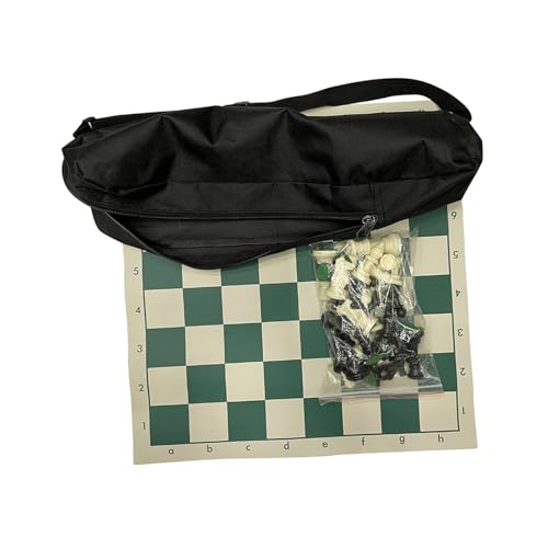 harayaa Tragbares Schachspiel, aufrollbares Schachbrettspielset, Deluxe-Schachspielkombination für unterwegs, m von harayaa