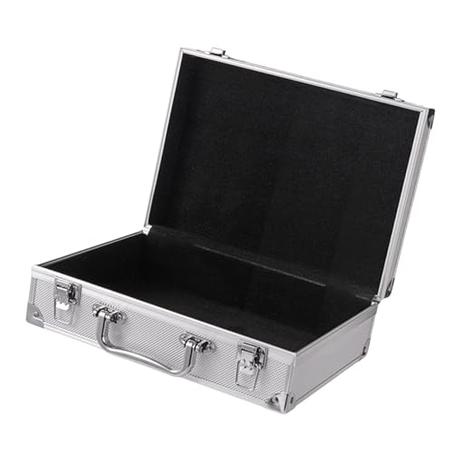 harayaa Tragetasche, Instrumenten-Dokumenten-Organizer-Box, Hardware-Datei-Aufbewahrungsbox für Mikrofonsystem, Tragetasche, Werkzeugkasten, Silber von harayaa