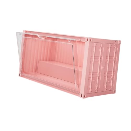 harayaa Vitrine für Sammlerstücke, Vitrine mit 2 Ebenen, Aufbewahrungsbox für Kosmetische Modellautos, Spielzeug, Sammlerstücke, Actionfiguren, mit Hellrosa harayaa Vitrine für Sammlerstücke, Vitrine mit 2 Ebenen, Aufbewahrungsbox für Kosmetische Modellautos, Spielzeug, Sammlerstücke, Actionfiguren, mit Hellrosa von harayaa