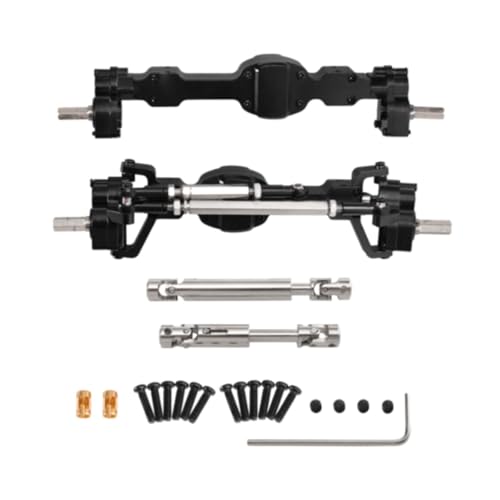 harayaa Vorder- und Hinterachsensatz, Metall-Vorder- und Hinterachsen-Montagesatz, RC-Autoachsen für C8815 RC-Automodell 1/10, DIY-Zubehör, Schwarz von harayaa