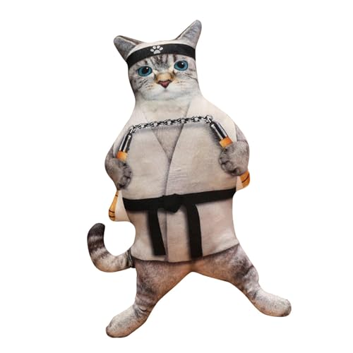 harayaa Weiche Plüschspielzeug 3D Simulation Katzenplüschspielzeug Kissen Kätzchen Puppe für Jungen Mädchen, Style F von harayaa