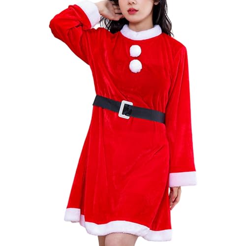 harayaa Weihnachtskleid für Den Weihnachtsmann, Weihnachtskostüm, Weihnachtskleidung, Festival Outfit, ohne Schal von harayaa