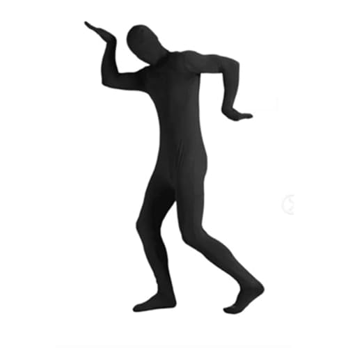 Unsichtbarer Morph-Anzug, Party-Kostüm, Kleid, Ganzkörperkleid, für Damen und Herren, Elastan (Schwarz, 190 cm) von hardinox