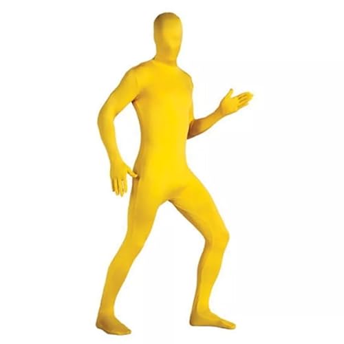Unsichtbarer Morph-Anzug, Party-Kostüm, Kleid, Ganzkörperkleid, für Damen und Herren, Spandex, Gelb, 160 cm Unsichtbarer Morph-Anzug, Party-Kostüm, Kleid, Ganzkörperkleid, für Damen und Herren, Spandex, Gelb, 160 cm von hardinox
