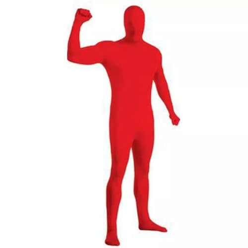 Unsichtbarer Morph-Anzug, Party-Kostüm, Kleid, Ganzkörperkleid, für Damen und Herren, Spandex, Rot, 180 cm Unsichtbarer Morph-Anzug, Party-Kostüm, Kleid, Ganzkörperkleid, für Damen und Herren, Spandex, Rot, 180 cm von hardinox