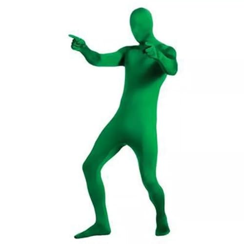 Unsichtbarer Morph-Anzug, Party-Kostüm, Kleid, Ganzkörperkleid, für Damen und Herren, Spandex (Grün, 160 cm) von hardinox