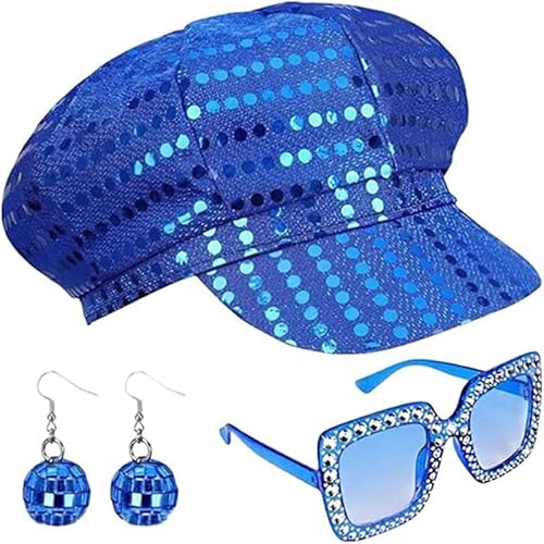 hardinox 3 Stück 70er Jahre Paillettenhut Abba Hut Abba Zubehör Damen Disco Bling Kostüm Glänzend hardinox 3 Stück 70er Jahre Paillettenhut Abba Hut Abba Zubehör Damen Disco Bling Kostüm Glänzend von hardinox
