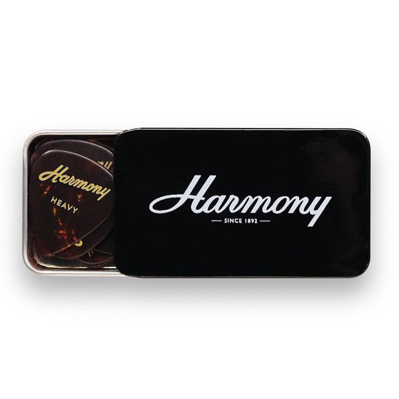 Harmony Celluloid Tortoise Heavy 12 Stück Tin Box Plektrum von harmony
