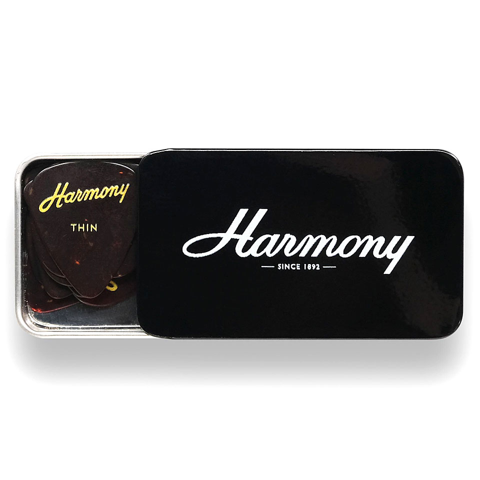 Harmony Celluloid Tortoise Thin 12 Stück Tin Box Plektrum von harmony