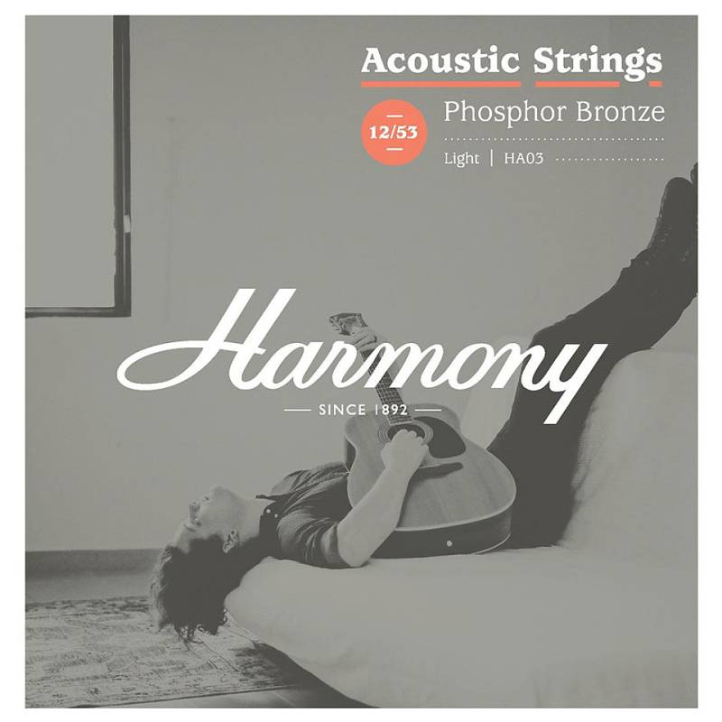 Harmony HA03 Light, Phosphor Bronze 012-053 Saiten Westerngitarre von harmony