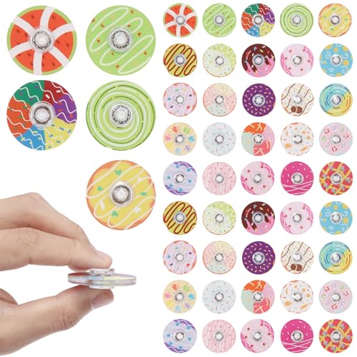 Harupink 50 Stück Fidget Spinner Acryl,Mandala Mini Fidget Toys Hand Spinner,Stress Angst Relief Finger Spielzeug für ADHD Autismus Geburtstag Gifts Klassenzimmer Preise für Jungen Mädchen(50 PCS) von harupink