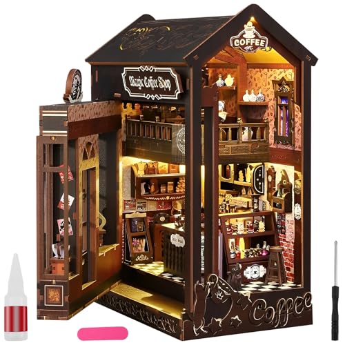 Harupink Book Nook Kit,DIY Puppenhaus Häuser,3D Holzpuzzle Nook Book Bausatz mit LED-Licht,Kreative Geschenkdekoration für Erwachsene ab 14+,Kreatives DIY Bücherregal-Deko-Set(Fantasy Dessertladen) Harupink Book Nook Kit,DIY Puppenhaus Häuser,3D Holzpuzzle Nook Book Bausatz mit LED-Licht,Kreative Geschenkdekoration für Erwachsene ab 14+,Kreatives DIY Bücherregal-Deko-Set(Fantasy Dessertladen) von harupink