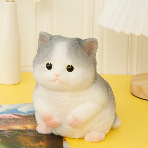 Harupink Taba Squishy Cat,Fufu Squishy Toy,Süße Spielzeug Kätzchen Stressspielzeug,Anti Stress Katze Toy,Soft Squeeze Kätzchen Toys Für Mädchen Und Jungen Zum Entspannen(Fette Katze) von harupink
