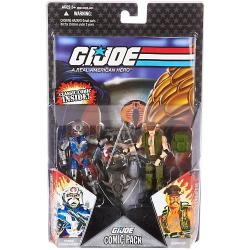 G.I. JOE Hasbro 25th Anniversary 3 3/4 Wave 7 Action Figures Comic Book 2Pack bGungHo Cobra Commander G.I. JOE Hasbro 25th Anniversary 3 3/4 Wave 7 Action Figures Comic Book 2Pack bGungHo Cobra Commander von Hasbro