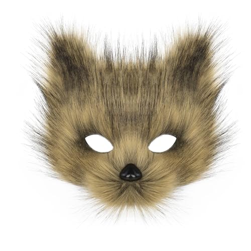 hbbhml Fuchs Katze Maske Kunstfell Cosplay Maskenball Maskenball Weihnachten Halloween Karneval hbbhml Fuchs Katze Maske Kunstfell Cosplay Maskenball Maskenball Weihnachten Halloween Karneval von hbbhml