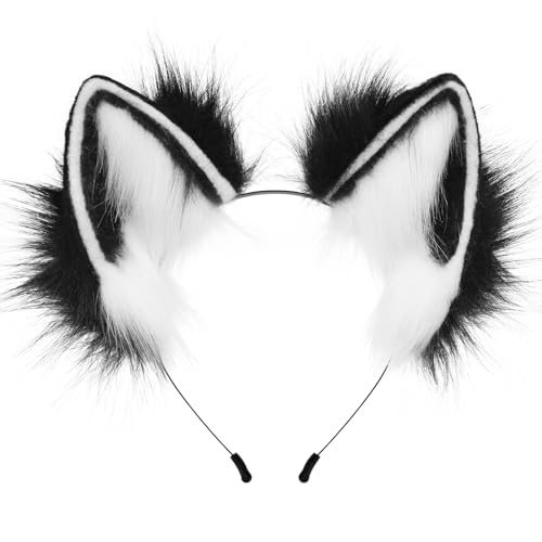hbbhml Handgemachte Wolf Haarreif Fuchsohren Stirnband Haarnadel niedlich Plüsch Haarschmuck Halloween Kostüm Anime Cosplay Fasching Party hbbhml Handgemachte Wolf Haarreif Fuchsohren Stirnband Haarnadel niedlich Plüsch Haarschmuck Halloween Kostüm Anime Cosplay Fasching Party von hbbhml