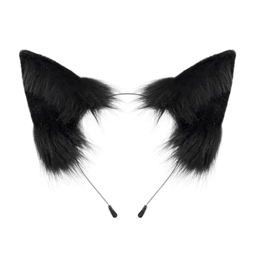 hbbhml Kunstfell Furry Fox Wolf Katzenohren Kopfbedeckung Cosplay Kostüm Kopf Zubehör für Halloween Weihnachten Karneval Party Geschenk hbbhml Kunstfell Furry Fox Wolf Katzenohren Kopfbedeckung Cosplay Kostüm Kopf Zubehör für Halloween Weihnachten Karneval Party Geschenk von hbbhml