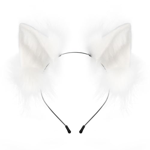 hbbhml Kunstfell Furry Fox Wolf Katzenohren Kopfbedeckung Cosplay Kostüm Kopf Zubehör für Halloween Weihnachten Karneval Party Geschenk hbbhml Kunstfell Furry Fox Wolf Katzenohren Kopfbedeckung Cosplay Kostüm Kopf Zubehör für Halloween Weihnachten Karneval Party Geschenk von hbbhml