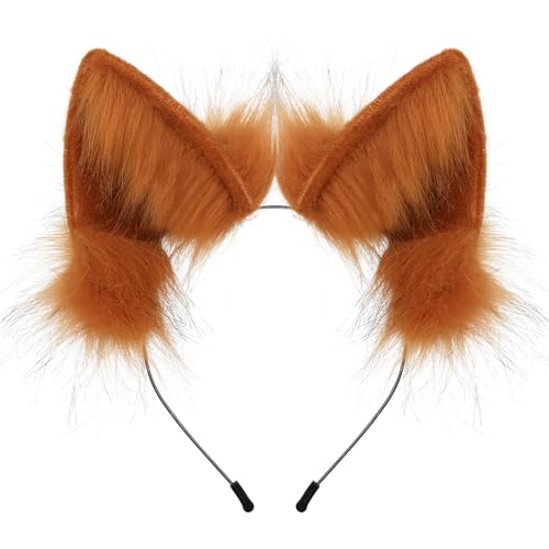 hbbhml Kunstfell Furry Fox Wolf Katzenohren Kopfbedeckung Cosplay Kostüm Kopf Zubehör für Halloween Weihnachten Karneval Party Geschenk hbbhml Kunstfell Furry Fox Wolf Katzenohren Kopfbedeckung Cosplay Kostüm Kopf Zubehör für Halloween Weihnachten Karneval Party Geschenk von hbbhml