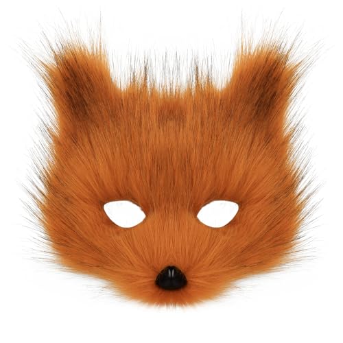 hbbhml Tier Fuchs Wolf Maske Halloween Party Cosplay Kostüme Requisiten Plüsch Katze Halbes Gesicht Masken Karneval Weihnachten Maskerade hbbhml Tier Fuchs Wolf Maske Halloween Party Cosplay Kostüme Requisiten Plüsch Katze Halbes Gesicht Masken Karneval Weihnachten Maskerade von hbbhml