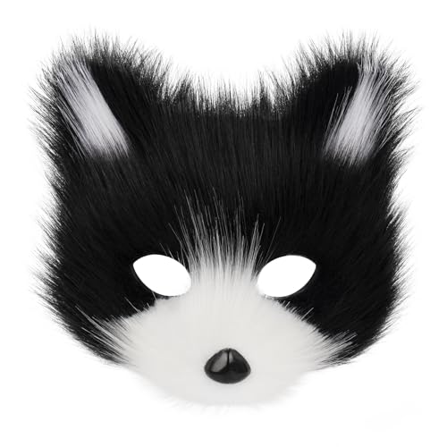 hbbhml Tier Fuchs Wolf Maske Halloween Party Cosplay Kostüme Requisiten Plüsch Katze Halbes Gesicht Masken Karneval Weihnachten Maskerade hbbhml Tier Fuchs Wolf Maske Halloween Party Cosplay Kostüme Requisiten Plüsch Katze Halbes Gesicht Masken Karneval Weihnachten Maskerade von hbbhml