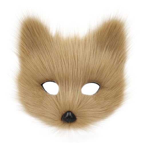 hbbhml Tier Fuchs Wolf Maske Halloween Party Cosplay Kostüme Requisiten Plüsch Katze Halbes Gesicht Masken Karneval Weihnachten Maskerade hbbhml Tier Fuchs Wolf Maske Halloween Party Cosplay Kostüme Requisiten Plüsch Katze Halbes Gesicht Masken Karneval Weihnachten Maskerade von hbbhml