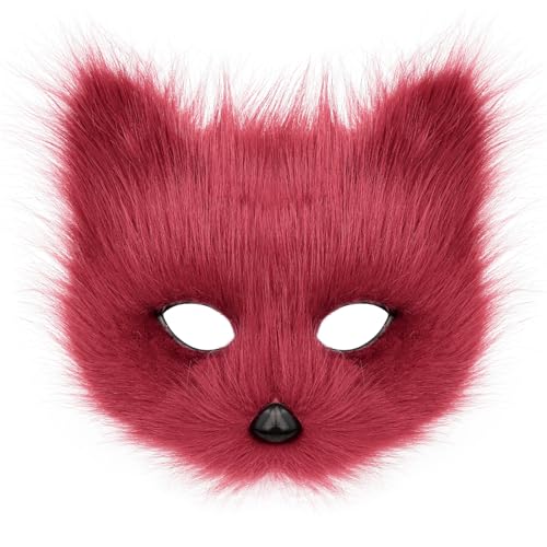 hbbhml Tier Fuchs Wolf Maske Halloween Party Cosplay Kostüme Requisiten Plüsch Katze Halbes Gesicht Masken Karneval Weihnachten Maskerade hbbhml Tier Fuchs Wolf Maske Halloween Party Cosplay Kostüme Requisiten Plüsch Katze Halbes Gesicht Masken Karneval Weihnachten Maskerade von hbbhml