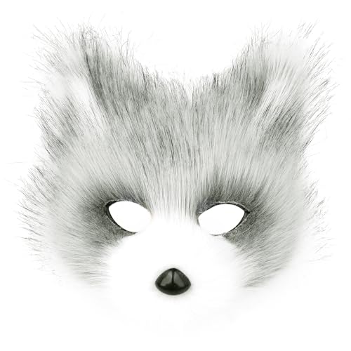 hbbhml Tier Fuchs Wolf Maske Halloween Party Cosplay Kostüme Requisiten Plüsch Katze Halbes Gesicht Masken Karneval Weihnachten Maskerade hbbhml Tier Fuchs Wolf Maske Halloween Party Cosplay Kostüme Requisiten Plüsch Katze Halbes Gesicht Masken Karneval Weihnachten Maskerade von hbbhml