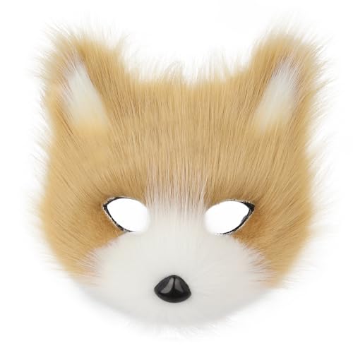 hbbhml Tier Fuchs Wolf Maske Halloween Party Cosplay Kostüme Requisiten Plüsch Katze Halbes Gesicht Masken Karneval Weihnachten Maskerade hbbhml Tier Fuchs Wolf Maske Halloween Party Cosplay Kostüme Requisiten Plüsch Katze Halbes Gesicht Masken Karneval Weihnachten Maskerade von hbbhml