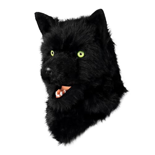 hbbhml Wolf Hundekopf Maske Plüsch Kunstfell Kostüm Cosplay Requisiten für Halloween Weihnachten Party Maskerade hbbhml Wolf Hundekopf Maske Plüsch Kunstfell Kostüm Cosplay Requisiten für Halloween Weihnachten Party Maskerade von hbbhml