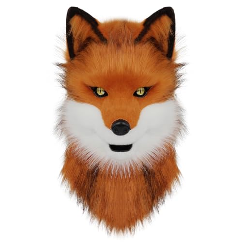hbbhml Wolf Hundekopf Maske Plüsch Kunstfell Kostüm Cosplay Zubehör für Halloween Weihnachtsfeier hbbhml Wolf Hundekopf Maske Plüsch Kunstfell Kostüm Cosplay Zubehör für Halloween Weihnachtsfeier von hbbhml
