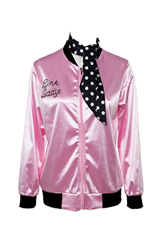 helymore Damen kostüm 50er-Jahre Kostüm Satin Jacke mit Halstuch Vogel Danny Halloween-Kostüm, Größe M helymore Damen kostüm 50er-Jahre Kostüm Satin Jacke mit Halstuch Vogel Danny Halloween-Kostüm, Größe M von helymore