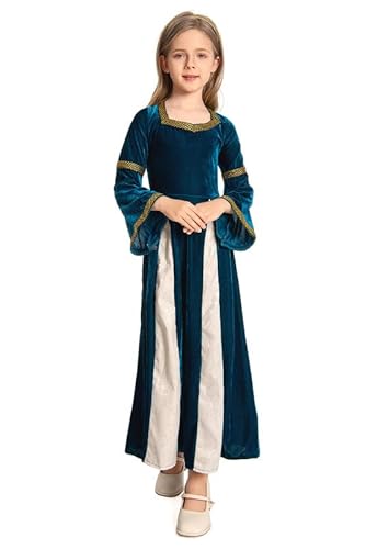 helymore Mädchen Mittelalterliche Prinzessin Kostüm Renaissance Königskleid Cosplay Kinder Halloween Karnevals Kleid Blau M helymore Mädchen Mittelalterliche Prinzessin Kostüm Renaissance Königskleid Cosplay Kinder Halloween Karnevals Kleid Blau M von helymore