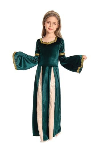 helymore Mädchen Mittelalterliche Prinzessin Kostüm Renaissance Königskleid Cosplay Kinder Halloween Karnevals Kleid Grün M helymore Mädchen Mittelalterliche Prinzessin Kostüm Renaissance Königskleid Cosplay Kinder Halloween Karnevals Kleid Grün M von helymore