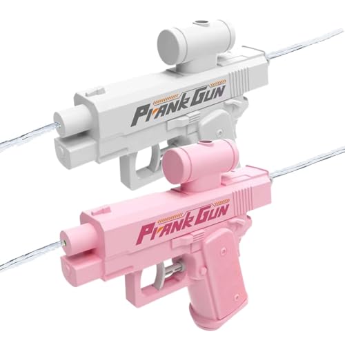 Prank Two-Way Water Gun, Prank Water Gun, Can Spray from Front and Back, Pranks Squirt Gun-Hilarious Gag Gift for Pool, Beach, Party Pranks (Pink+White) von heofonm