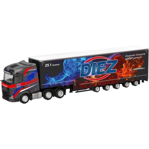 319263 H0 DAF XG+ Volumengardinenplanen-Sattelzug 15m Diez von herpa