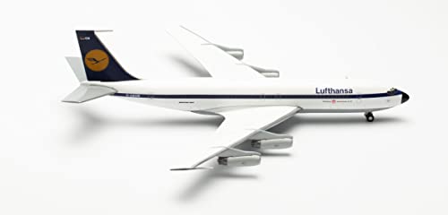 Flugzeuggeschichte Lufthansa Boeing 707-400 Modell Flugzeug Modellbau Miniaturmodelle Sammlerstück von herpa